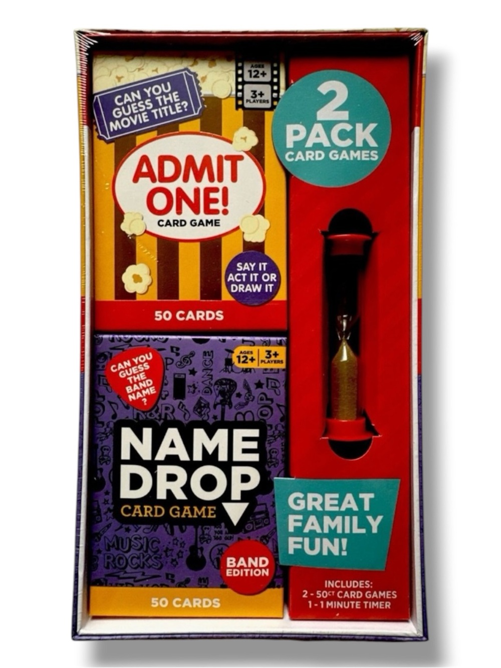 Admit One & Name Drop 2-Pack Card Games- NEW